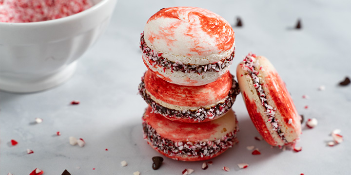Peppermint Macarons