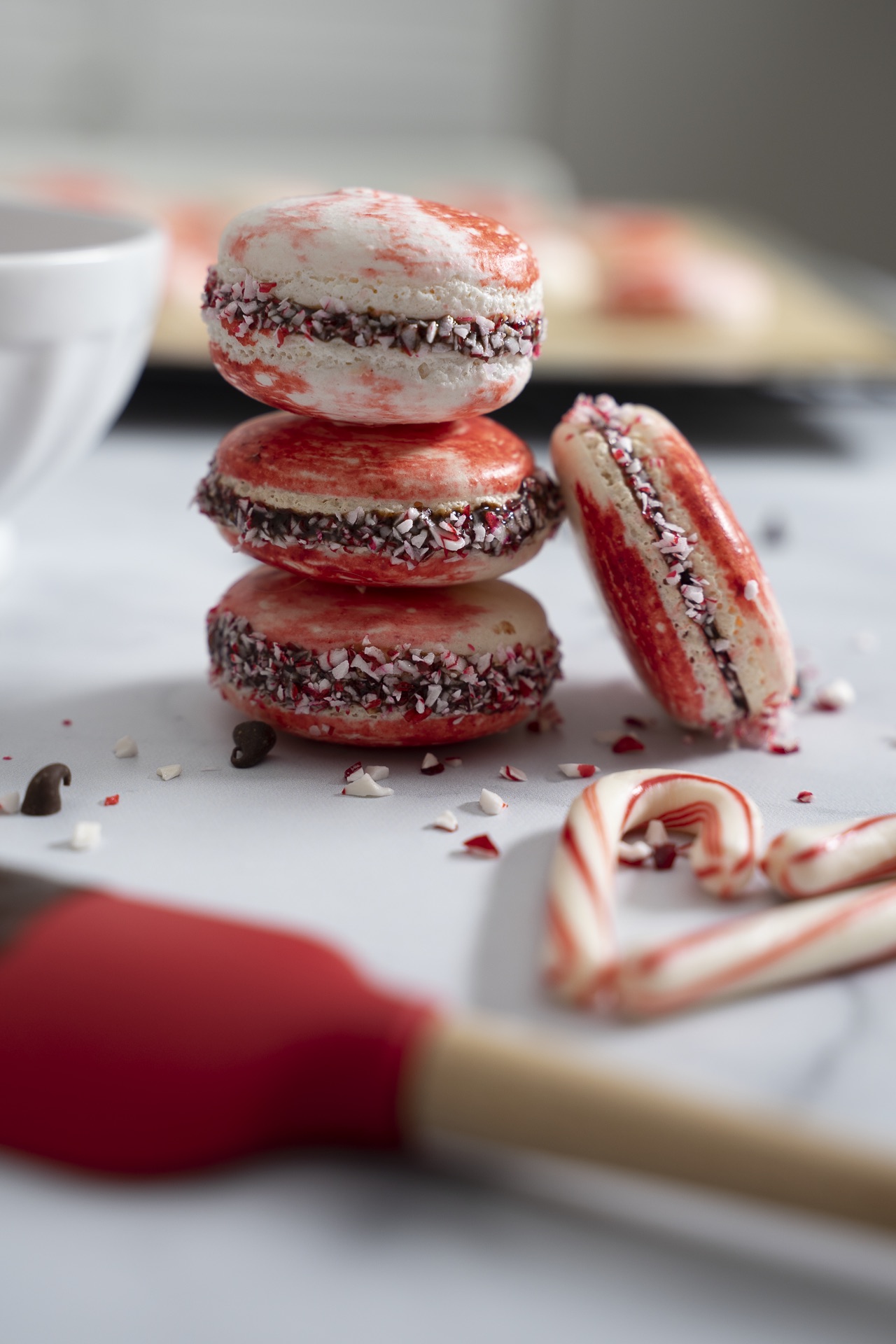 Peppermint Macarons