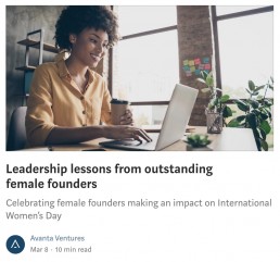 Avanta Medium Article - Female Founders