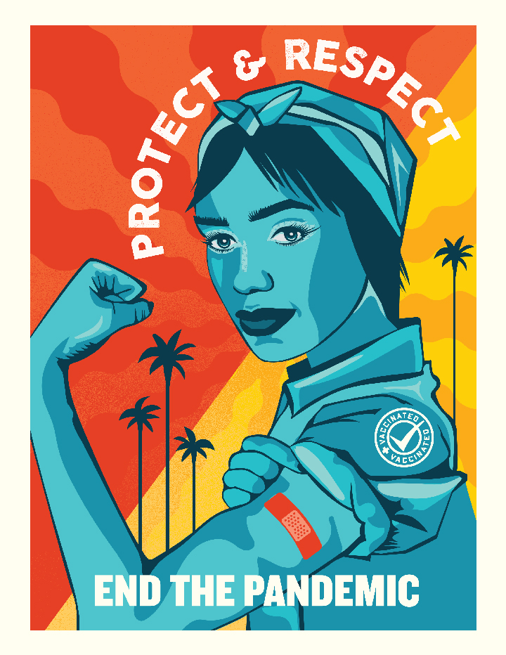 poster,woman, illustration, vaccine