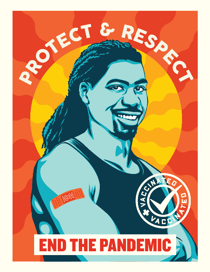 poster,man, illustration, vaccine