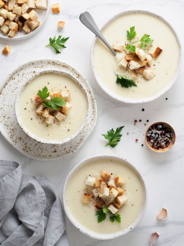 Roasted Cauliflower Soup with Cumin and Coriander