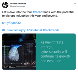 HP Tech Ventures Tweet