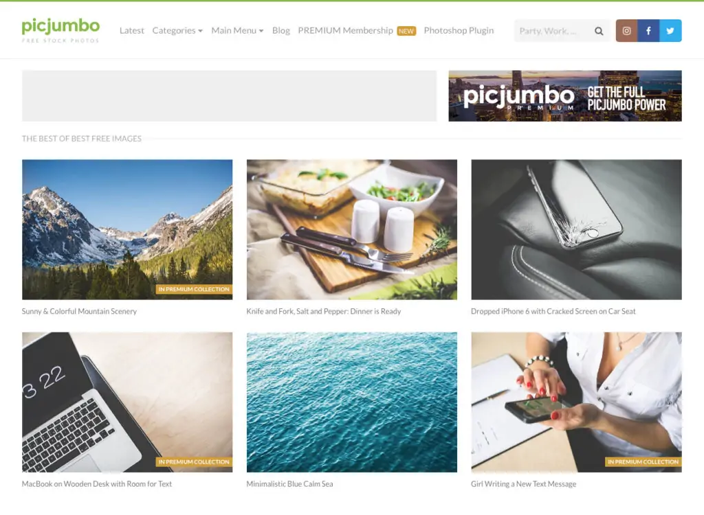 picjumbo free stock photography website