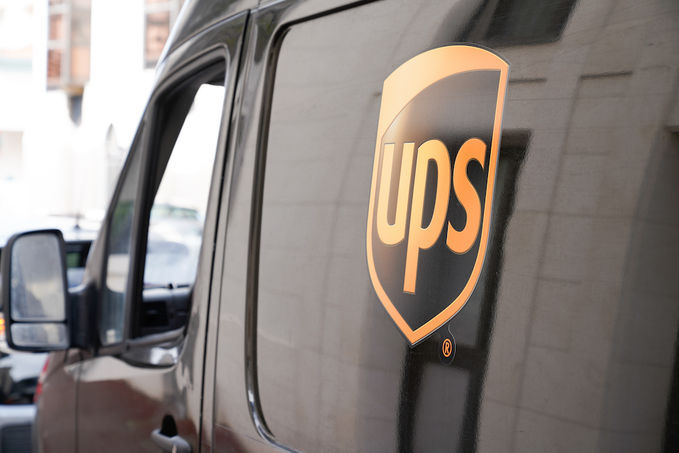 ups brown delivery truck