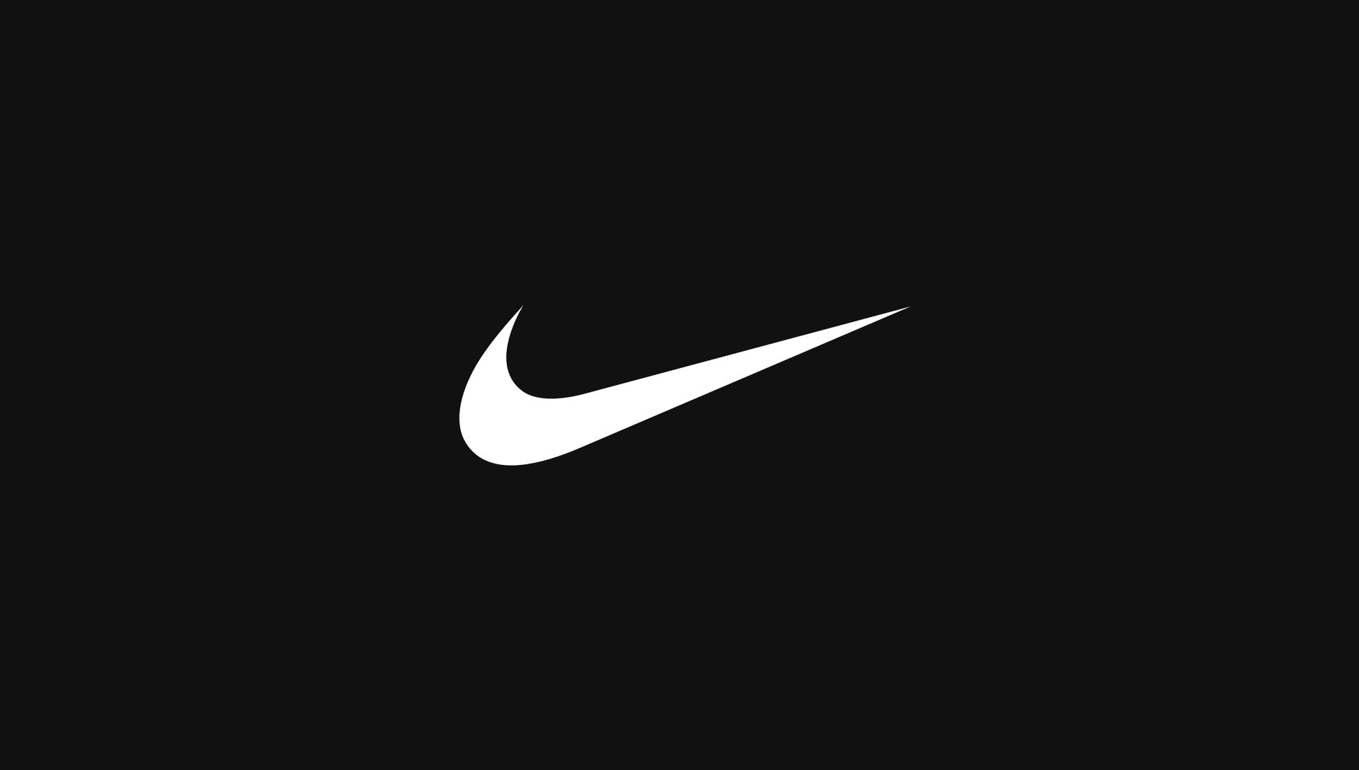 white Nike swish on black