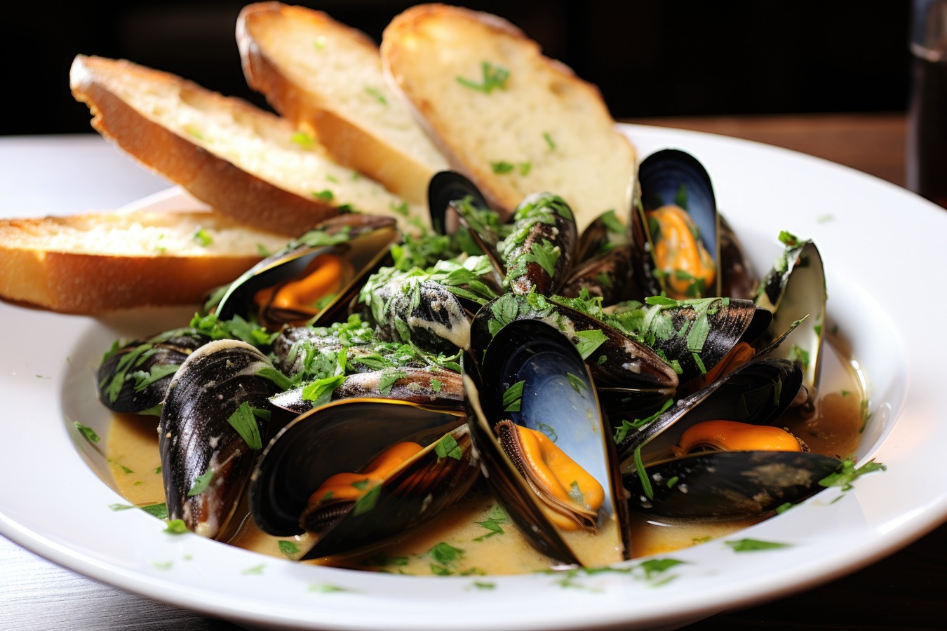 Moules Marinière (steamed mussels)