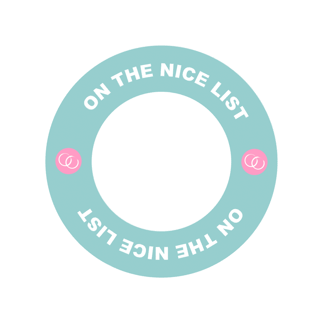 Ring rotating with "On the Nice List" copy