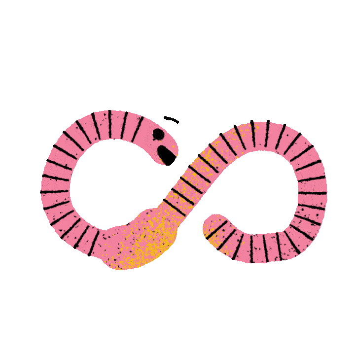moving pink worm gif