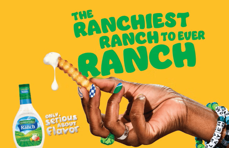 2026 Design Trends: What’s Shaping the Future of Visual Creativity 6 Hand holding crinkle fries with ranch dressing. AI and Human Collaboration