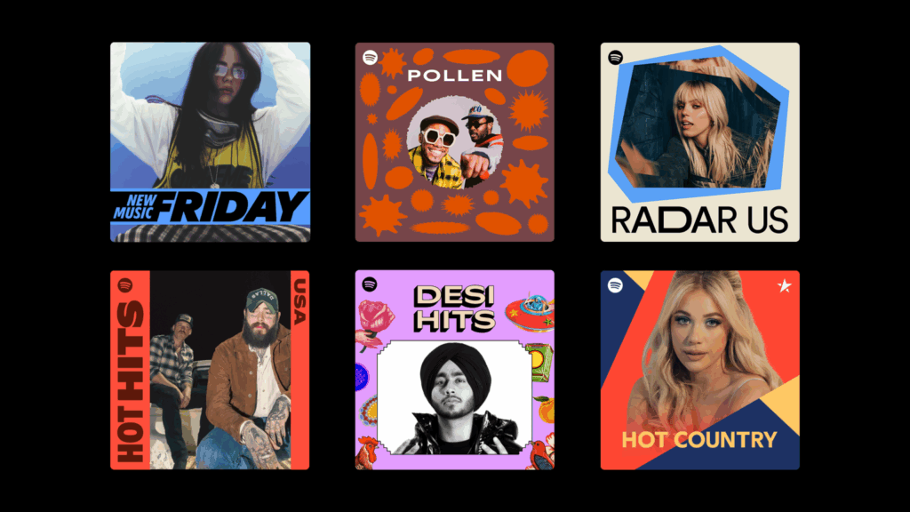 2026 Design Trends: What’s Shaping the Future of Visual Creativity 4 Music playlists with vibrant designs and clean typography